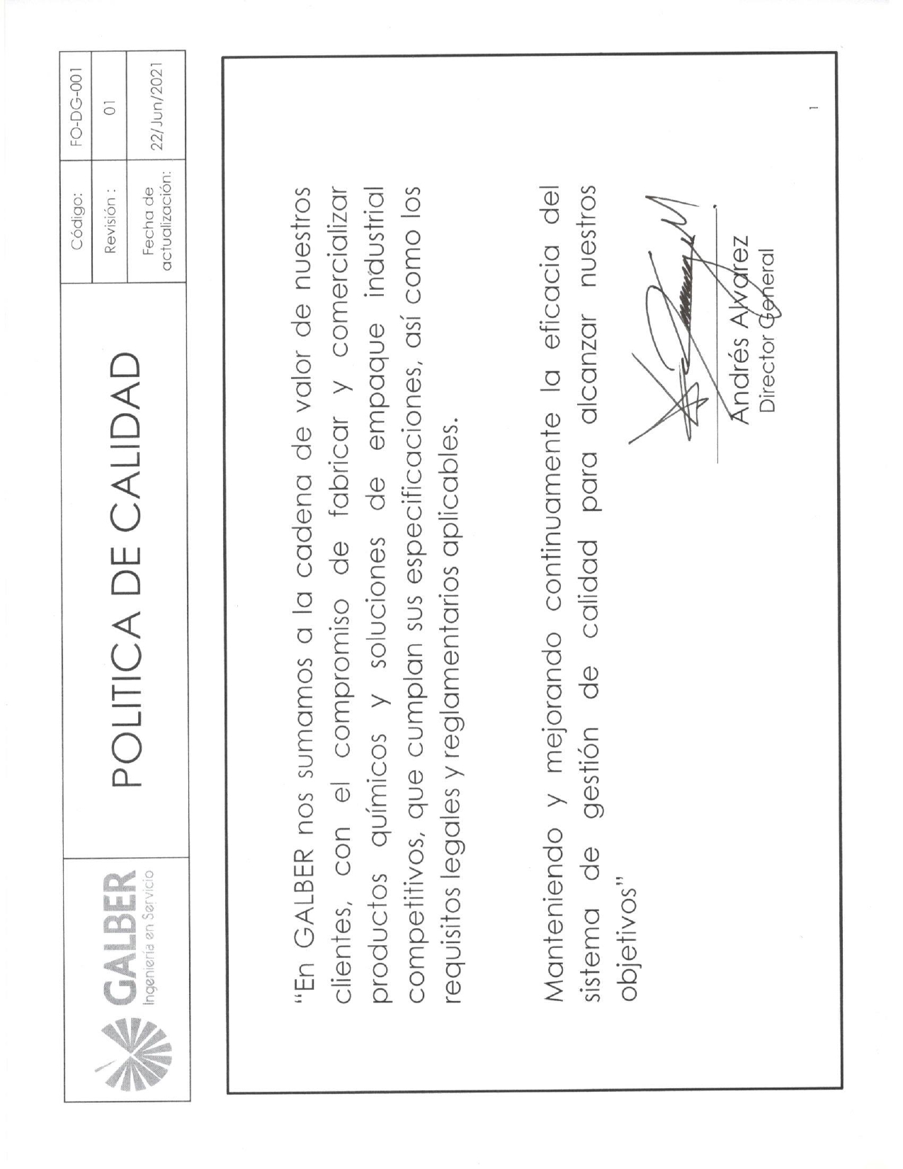 Política de Calidad